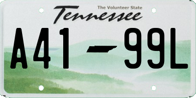 TN license plate A4199L
