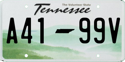TN license plate A4199V