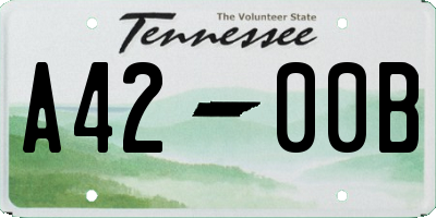 TN license plate A4200B