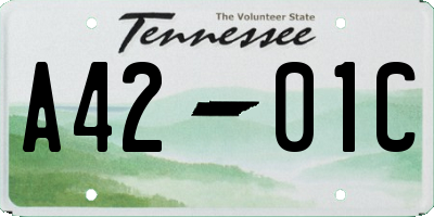 TN license plate A4201C