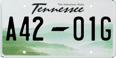 TN license plate A4201G