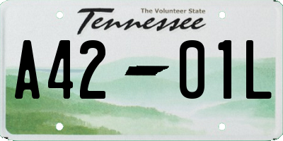 TN license plate A4201L