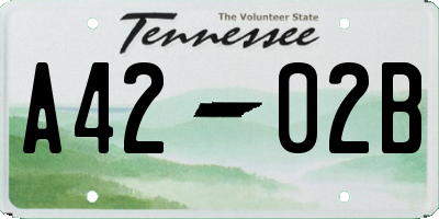 TN license plate A4202B