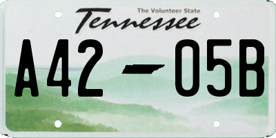 TN license plate A4205B