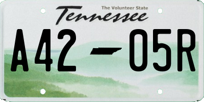 TN license plate A4205R