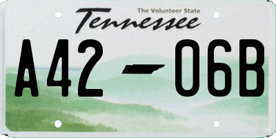 TN license plate A4206B
