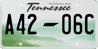 TN license plate A4206C