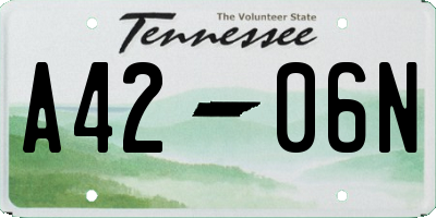 TN license plate A4206N