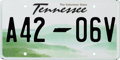 TN license plate A4206V