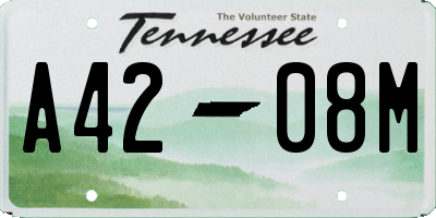 TN license plate A4208M