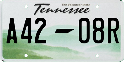 TN license plate A4208R