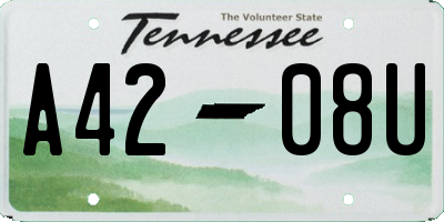 TN license plate A4208U