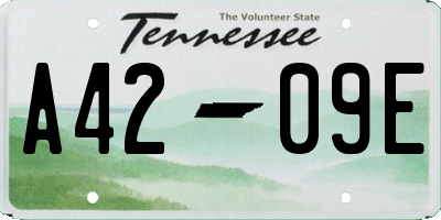 TN license plate A4209E