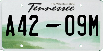 TN license plate A4209M