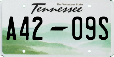 TN license plate A4209S