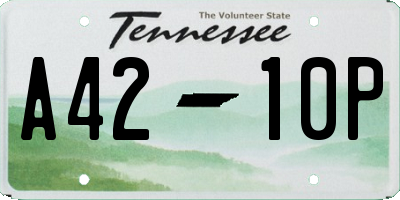 TN license plate A4210P