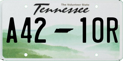 TN license plate A4210R