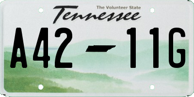 TN license plate A4211G