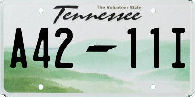 TN license plate A4211I