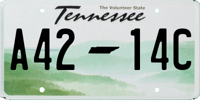 TN license plate A4214C