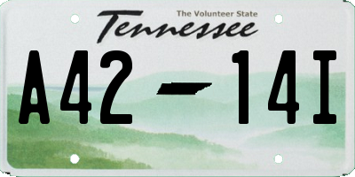 TN license plate A4214I