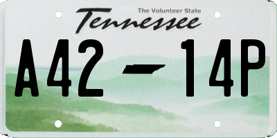 TN license plate A4214P