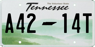 TN license plate A4214T