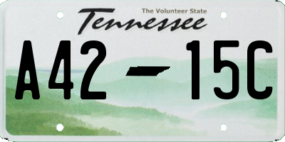 TN license plate A4215C