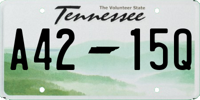 TN license plate A4215Q