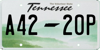 TN license plate A4220P