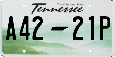 TN license plate A4221P