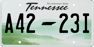 TN license plate A4223I
