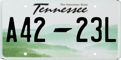 TN license plate A4223L
