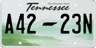 TN license plate A4223N