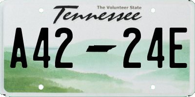 TN license plate A4224E