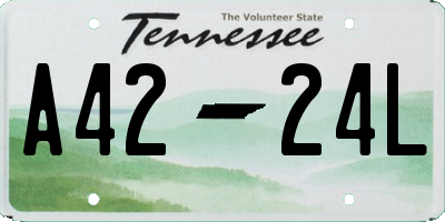 TN license plate A4224L