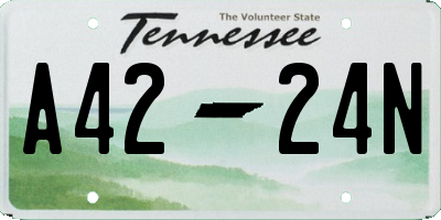 TN license plate A4224N