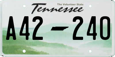 TN license plate A4224O