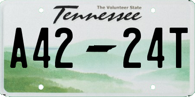TN license plate A4224T
