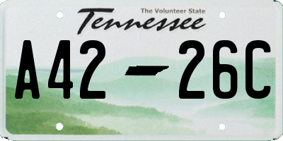 TN license plate A4226C
