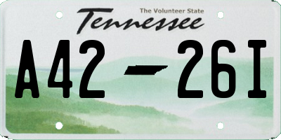 TN license plate A4226I
