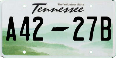 TN license plate A4227B