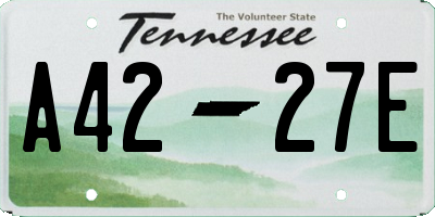 TN license plate A4227E