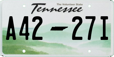 TN license plate A4227I
