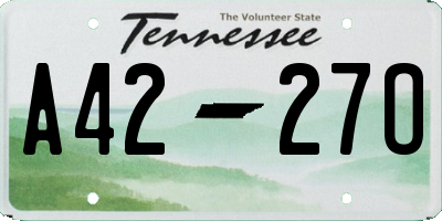TN license plate A4227O