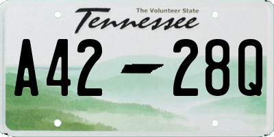TN license plate A4228Q