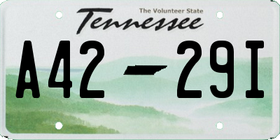 TN license plate A4229I