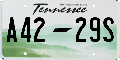 TN license plate A4229S