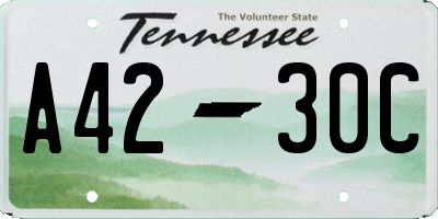 TN license plate A4230C