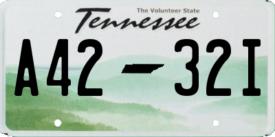 TN license plate A4232I